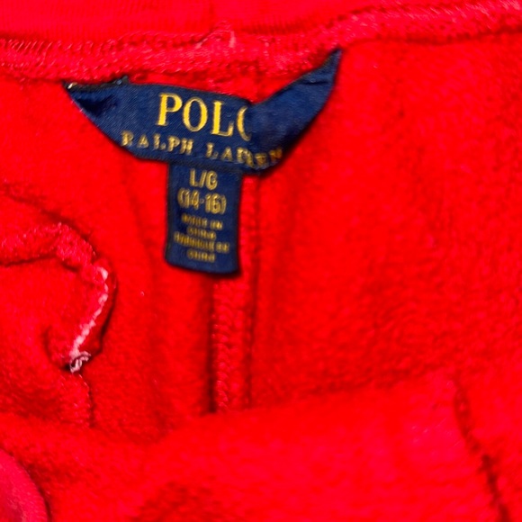 Polo Ralph Lauren red sweats size large (14-16) kids - Picture 10 of 12